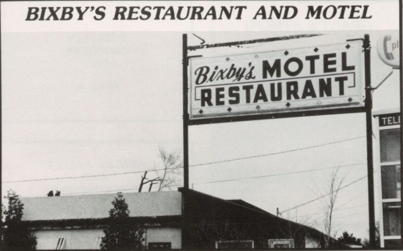 Whites Motel (Woodys Bar & Motel) - Bixbys - Shelby High School 1981 (newer photo)